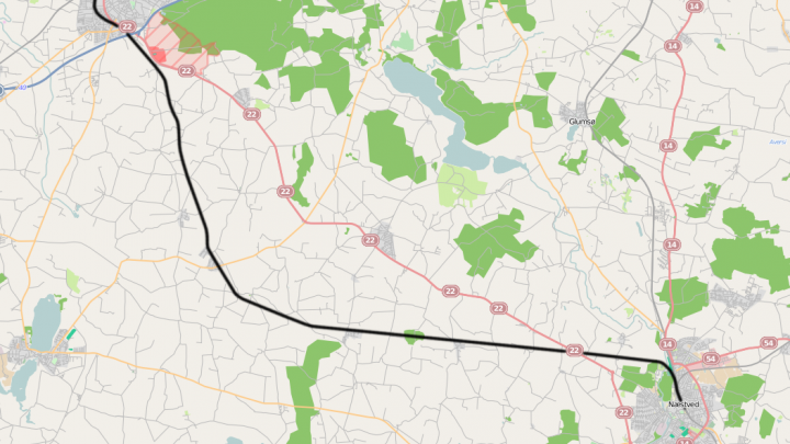 Den nedlagte jernbane mellem Næstved og Slagelse